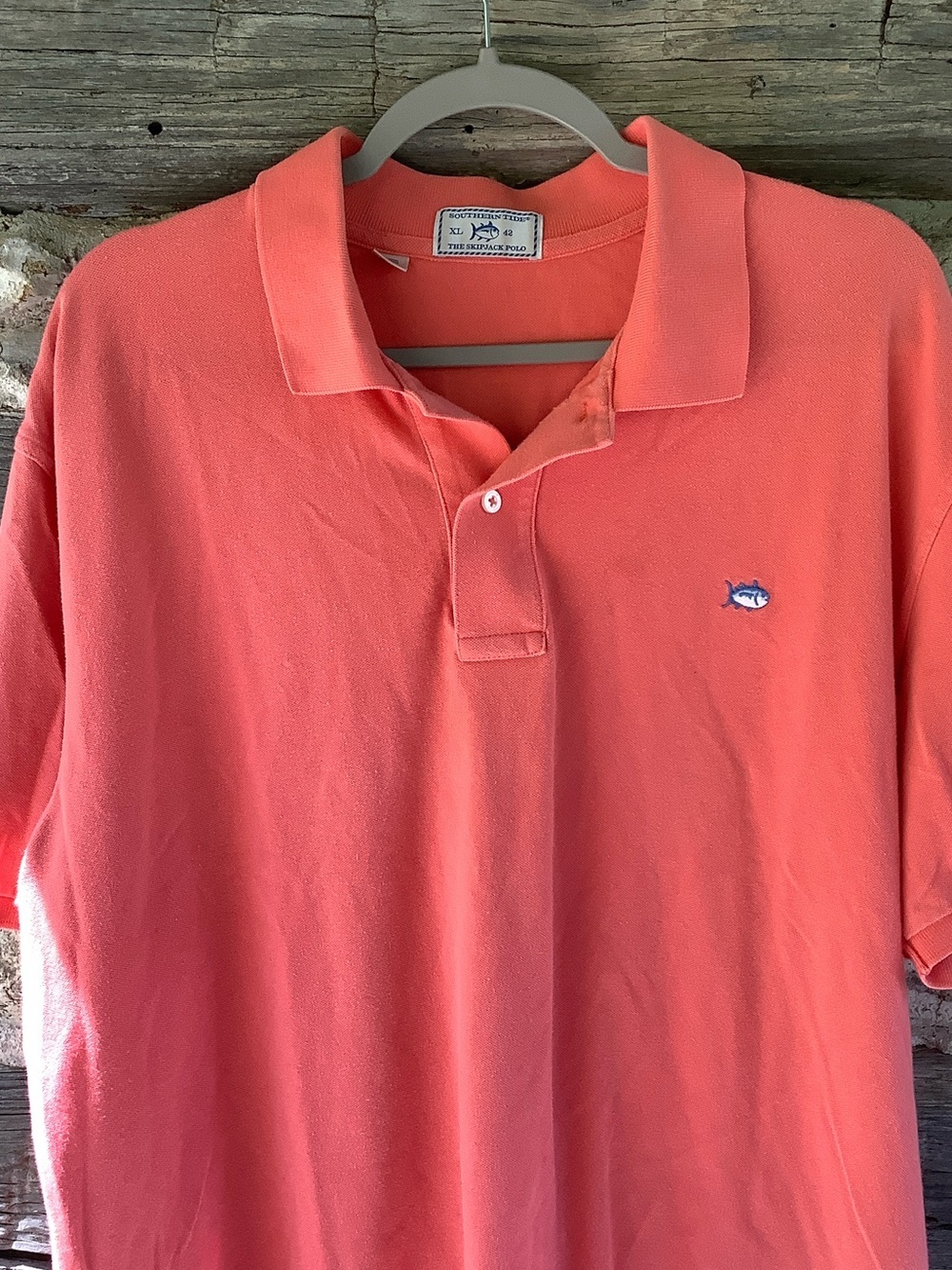 Southern Tide Skipjack Coral Polo Shirt - Picture 4 of 8